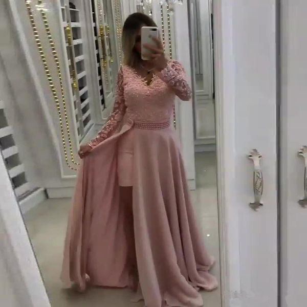 pink formal prom dresses women elegant lace v neck long sleeve evening dresses 2020 party dresses vestido festa robe de soiree with pearls, Black;red
pink formal prom dresses women elegant lace v neck long sleeve evening dresses 2020 party dresses vestido festa robe de soiree with pearls, Black;red
