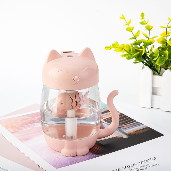 3 in 1 350ML USB Cat Air Humidifier Ultrasonic Adorable Mini Humidifier With LED Light Mini USB Fan for Home office
3 in 1 350ML USB Cat Air Humidifier Ultrasonic Adorable Mini Humidifier With LED Light Mini USB Fan for Home office