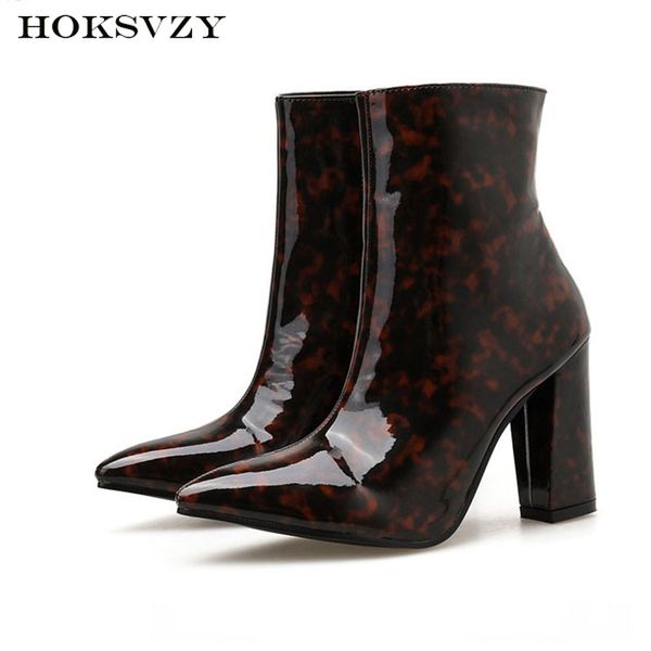 2020 winter models chunky heel pointed patent leather thin high-heel ankle boots women's boots, Black
2020 winter models chunky heel pointed patent leather thin high-heel ankle boots women's boots, Black