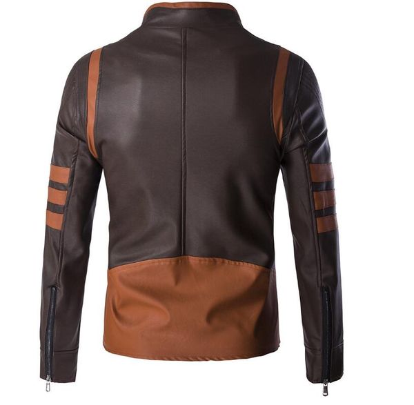 fashion- new pu leather jacket casual fashion wolverine with retro leather collar jacket, Black
fashion- new pu leather jacket casual fashion wolverine with retro leather collar jacket, Black