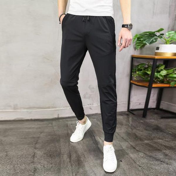 ultra-thin joggers men streetwear sports pants mens drawstring mesh pocket trousers casual beam feet pants ropa de hombre, Black
ultra-thin joggers men streetwear sports pants mens drawstring mesh pocket trousers casual beam feet pants ropa de hombre, Black