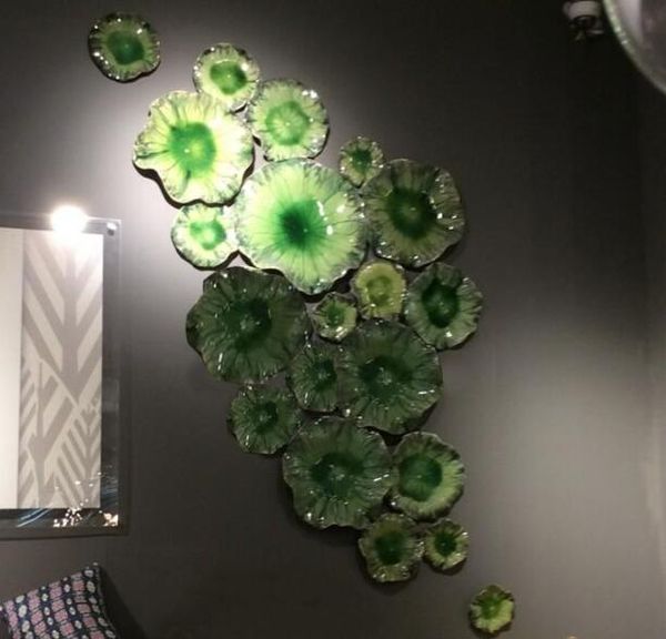 murano lamps plate green lotus leaf hand blown glass arts mounted hanging flower wall art plates for living room
murano lamps plate green lotus leaf hand blown glass arts mounted hanging flower wall art plates for living room