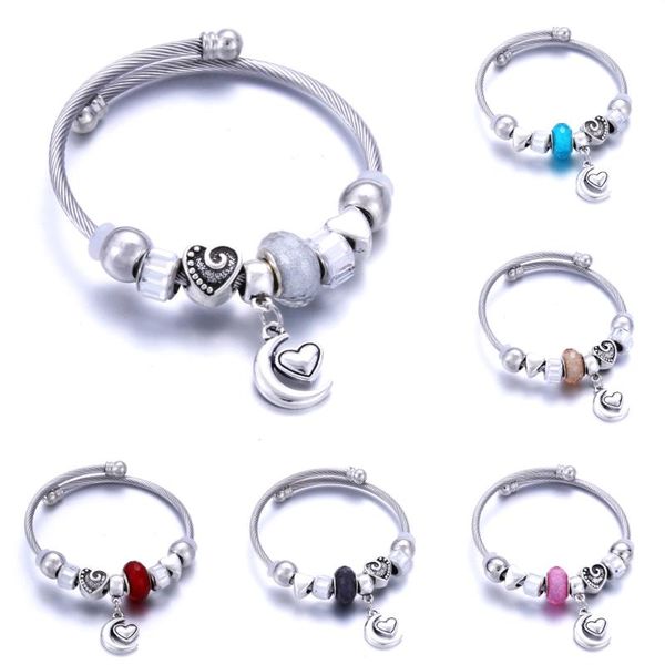open spring bangles beaded bracelet fit jewelry moon love trendy elastic metal beading bracelet butterfly, Black
open spring bangles beaded bracelet fit jewelry moon love trendy elastic metal beading bracelet butterfly, Black
