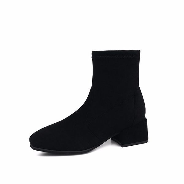 women's short boots 2019 autumn and winter new style short tube thick heel boots fashion women's plus velvet warm e21-87, Black
women's short boots 2019 autumn and winter new style short tube thick heel boots fashion women's plus velvet warm e21-87, Black
