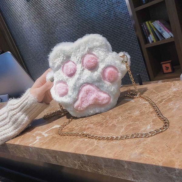 autumn winter sweet girl casual plush cute cat paw metal crossbody bags women lady fluffy shoulder bag popular ab@w3
autumn winter sweet girl casual plush cute cat paw metal crossbody bags women lady fluffy shoulder bag popular ab@w3