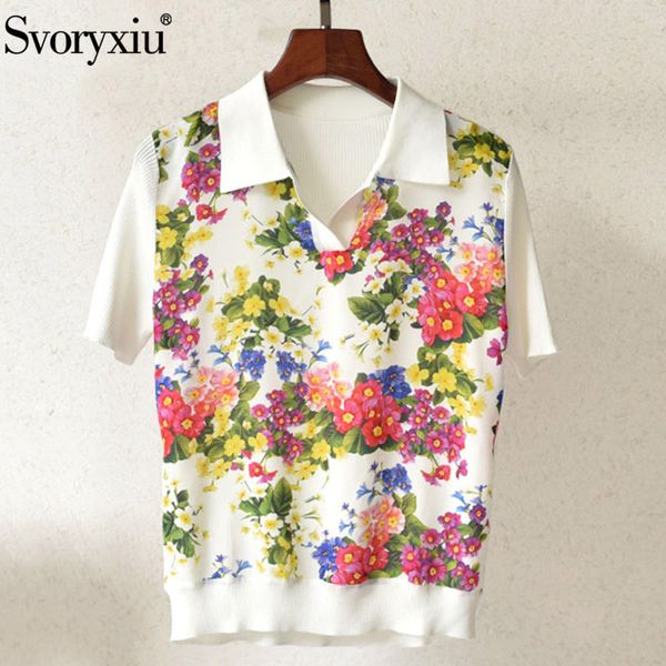 svoryxiu designer autumn short sleeve knitting women's silk flower print patchwork thin pullovers sweater female, White;black
svoryxiu designer autumn short sleeve knitting women's silk flower print patchwork thin pullovers sweater female, White;black