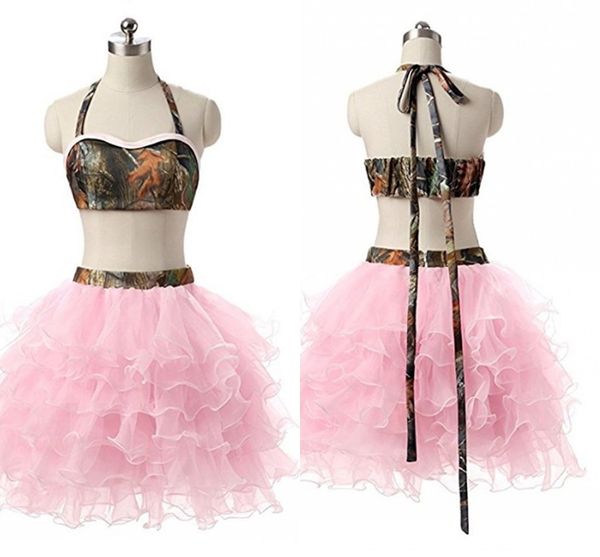 camo dress pink homecoming dresses 2019 with ruffles halter backless 2 piece graduation dress short prom gowns custom made plus size, Blue;pink
camo dress pink homecoming dresses 2019 with ruffles halter backless 2 piece graduation dress short prom gowns custom made plus size, Blue;pink