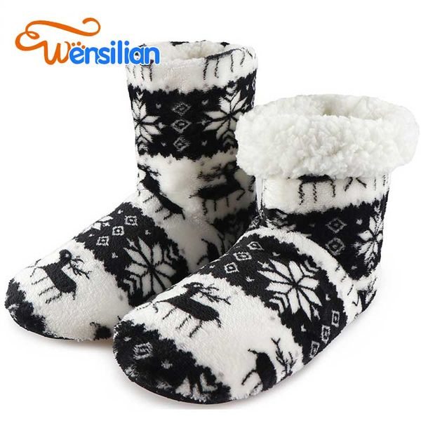 winter shoes woman home slippers christmas elk indoor socks shoes warm contton slipper plush insole anti-skid sole botas mujer, Black
winter shoes woman home slippers christmas elk indoor socks shoes warm contton slipper plush insole anti-skid sole botas mujer, Black