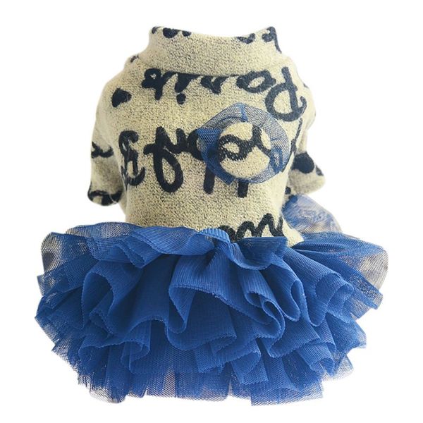 lovely lace mesh dogs letter sweater dress rosy dress pet wedding dresses for dogs skirt