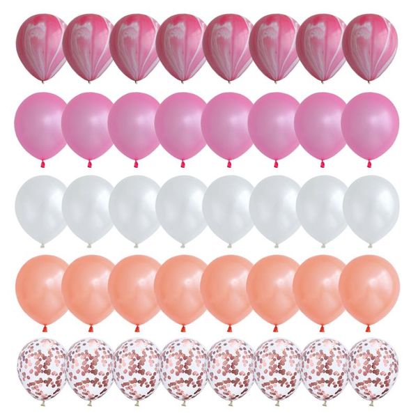 40 pcs pink balloons set agate marble balloons with silver confetti balloon wedding baby shower graduation birthday party decor
40 pcs pink balloons set agate marble balloons with silver confetti balloon wedding baby shower graduation birthday party decor