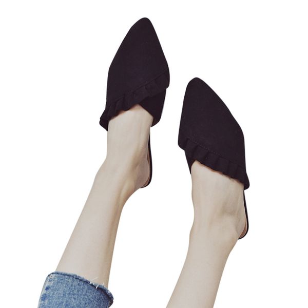 summer new women's slippers flat shoes ladies fashion pointed toe sinlge shoes fashion lazy sandals casual ladies slippers, Black
summer new women's slippers flat shoes ladies fashion pointed toe sinlge shoes fashion lazy sandals casual ladies slippers, Black