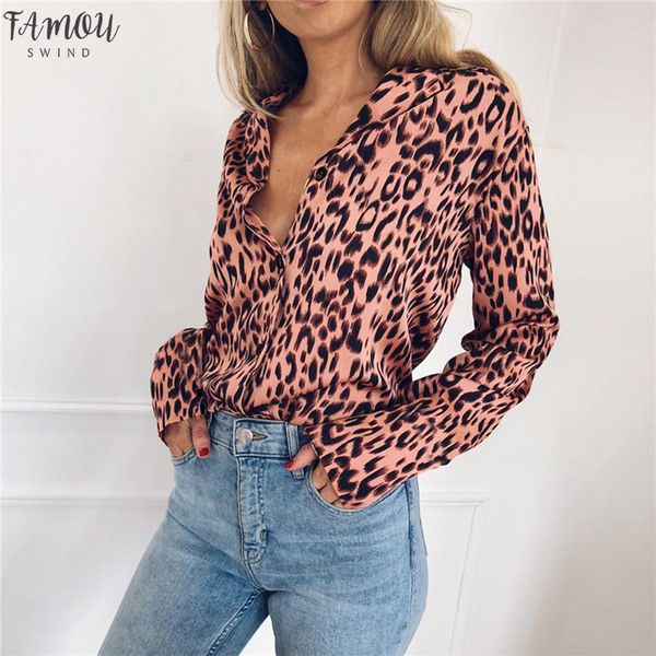 мода женщины ol v образным вырезом leopard элегантный длинный рукав свободные дамы топ партии блузка уличная сорочка femme плюс размер, White 
мода женщины ol v образным вырезом leopard элегантный длинный рукав свободные дамы топ партии блузка уличная сорочка femme плюс размер, White