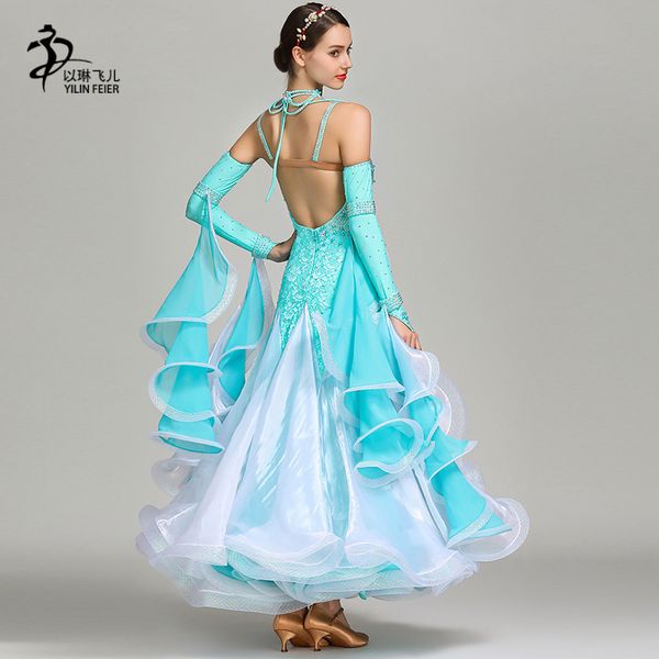 2019new ballroom dance competition dress women waltz dress standard modren dance performance costumes, Black;red
2019new ballroom dance competition dress women waltz dress standard modren dance performance costumes, Black;red