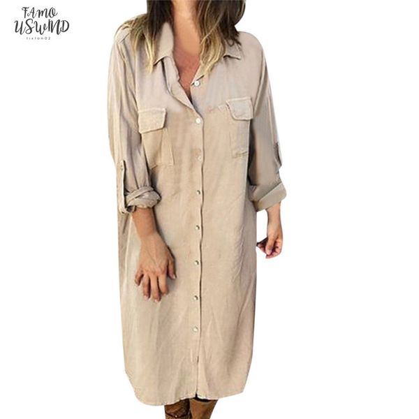 buttoned sundress female solid color lwomens dresses ong sleeved shirt pocket dress vestido elbise robe g7 drop shipping, Black;gray
buttoned sundress female solid color lwomens dresses ong sleeved shirt pocket dress vestido elbise robe g7 drop shipping, Black;gray