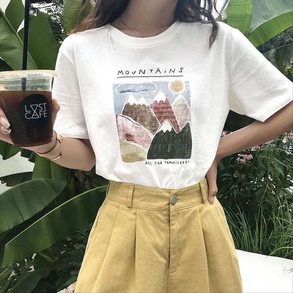 peak oil painting oil painting white short-sleeved t-shirt women's summer clothes 2020 loose ins super base shirt
peak oil painting oil painting white short-sleeved t-shirt women's summer clothes 2020 loose ins super base shirt