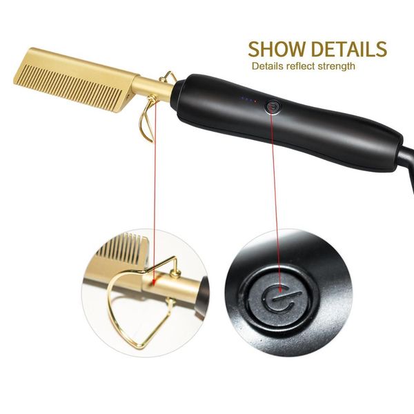 electric hair curler straightener combs environmentally friendly titanium alloy heat brush curling straightening flat iron tools
electric hair curler straightener combs environmentally friendly titanium alloy heat brush curling straightening flat iron tools
