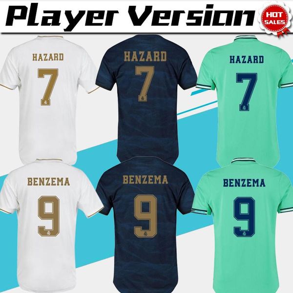 player version real madrid 2020 #7 hazard #9 benzema home soccer jerseys 19/20 men away blue #8 kroos #16 james 3rd green football uniforms, Black;yellow
player version real madrid 2020 #7 hazard #9 benzema home soccer jerseys 19/20 men away blue #8 kroos #16 james 3rd green football uniforms, Black;yellow