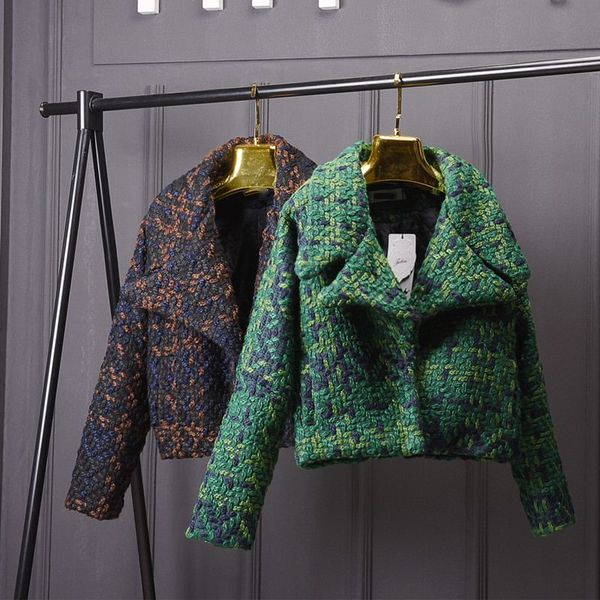 wool blends coat women autumn winter slim short tweed jacket outwear fashion female lapel overcoat thick ladies jacket coat o669, Black
wool blends coat women autumn winter slim short tweed jacket outwear fashion female lapel overcoat thick ladies jacket coat o669, Black