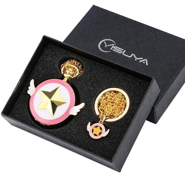 gift box necklace pocket watch present set classic anime sakura themed pendant key ring gold chain pocket clock souvenir gifts, Slivery;golden
gift box necklace pocket watch present set classic anime sakura themed pendant key ring gold chain pocket clock souvenir gifts, Slivery;golden