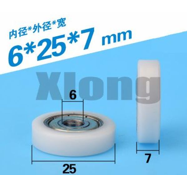 6pcs 6*25*7mm flat pulley bearing steel rubber coated plastic bearing pulley roller door and window wheel guide wheel
6pcs 6*25*7mm flat pulley bearing steel rubber coated plastic bearing pulley roller door and window wheel guide wheel