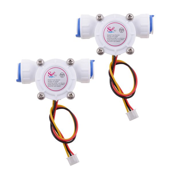 2pieces 3/8'' water flow sensor flowmeter hall flow sensor water control 0.3-10l/min
2pieces 3/8'' water flow sensor flowmeter hall flow sensor water control 0.3-10l/min