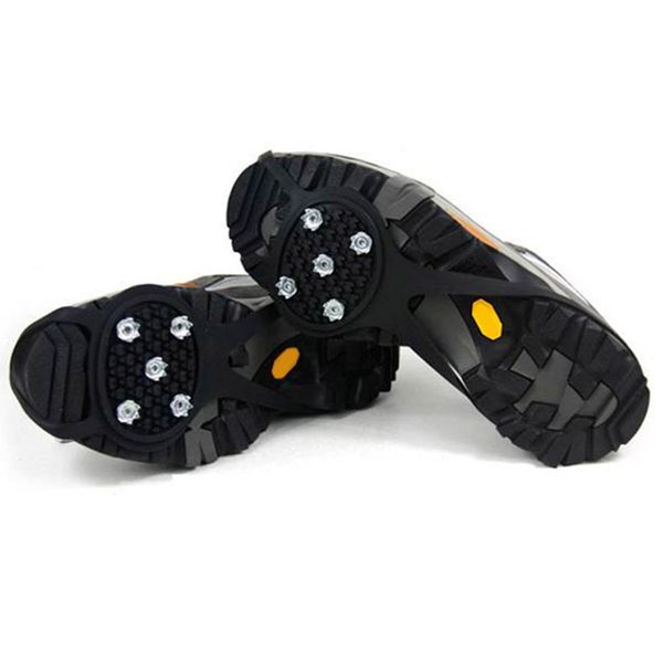 1 pair 5 studs anti-skid shoe spikes walking anti slip crampon ice drifts spikes on shoes non-slip cleats snow and ice crampons, Black;blue
1 pair 5 studs anti-skid shoe spikes walking anti slip crampon ice drifts spikes on shoes non-slip cleats snow and ice crampons, Black;blue