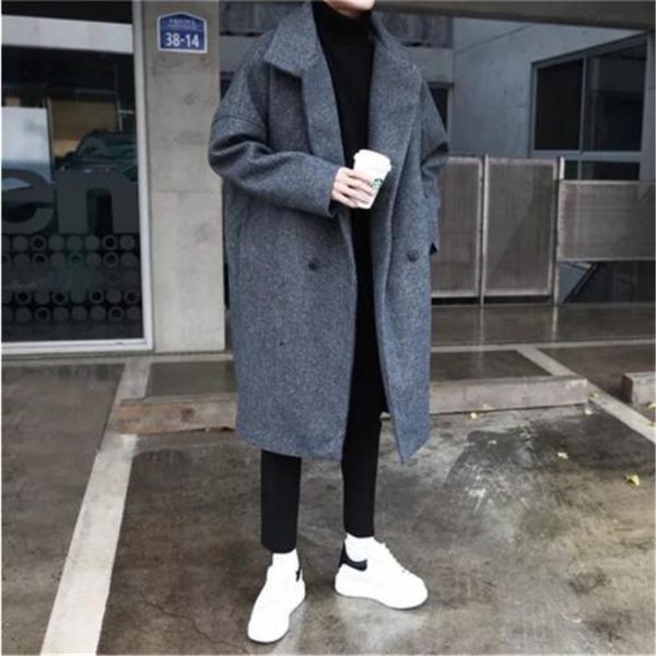 2018 winter men's fashion trend wool blend thicken parkas loose cashmere long coats casual black/grey overcoat windbreaker m
2018 winter men's fashion trend wool blend thicken parkas loose cashmere long coats casual black/grey overcoat windbreaker m