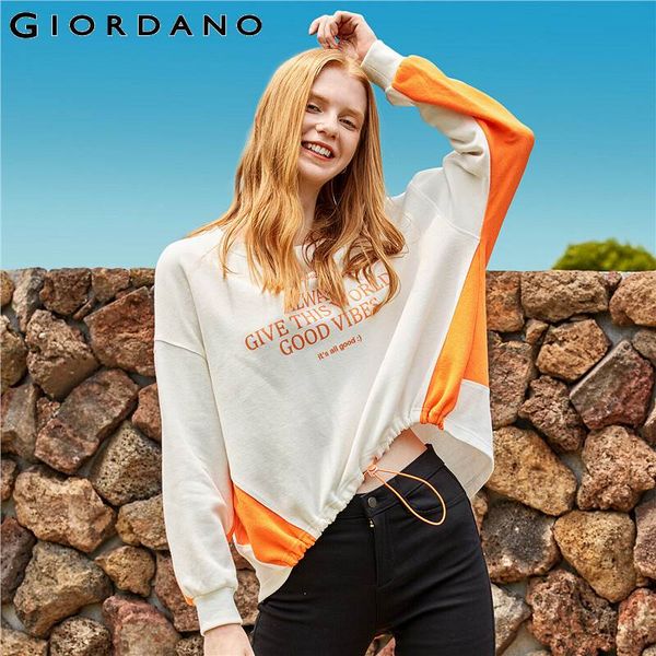 giordano women sweatshirts crewneck contrast loose pullover letter longer hem at back causal sudadera mujer 90399643, Black
giordano women sweatshirts crewneck contrast loose pullover letter longer hem at back causal sudadera mujer 90399643, Black