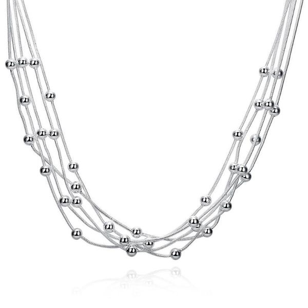 other 925 sterling silver 18'' five lines beads snake chain charm balls multilayer necklace collares choker necklaces for women gi
other 925 sterling silver 18'' five lines beads snake chain charm balls multilayer necklace collares choker necklaces for women gi