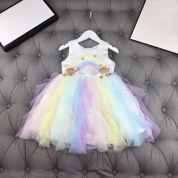 european and american children's wear 2020 summer new style sleeveless rainbow star cloud gradient girl baby dress, Blue
european and american children's wear 2020 summer new style sleeveless rainbow star cloud gradient girl baby dress, Blue