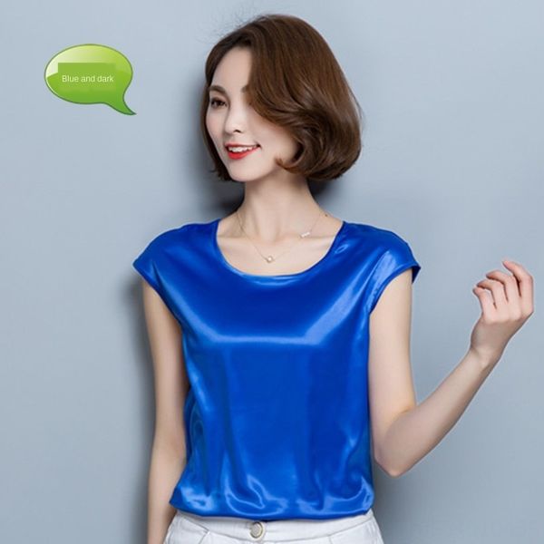 2020 xia yang qi t- real silk coat t-shirt weak gloss mulberry silk base shirt low price european goods, White
2020 xia yang qi t- real silk coat t-shirt weak gloss mulberry silk base shirt low price european goods, White