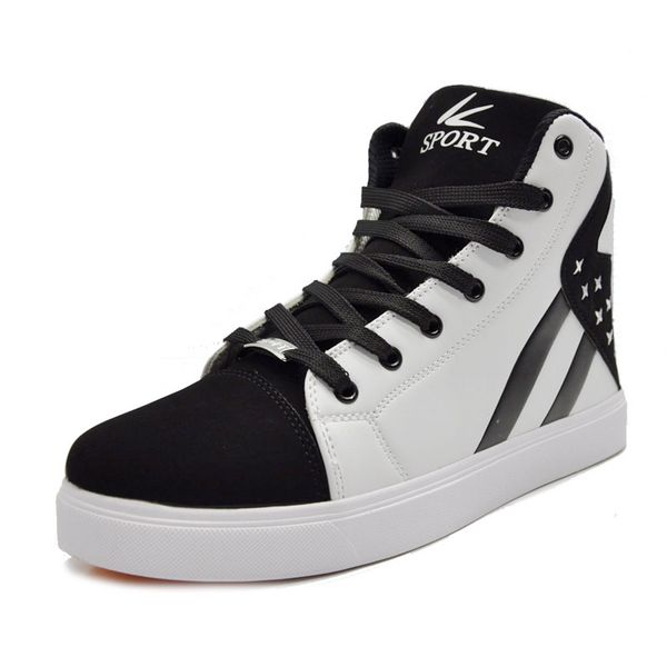 white leather sneakers men high sneakers with high sole fashion mens designer sneakers leather sport shoes men zapato casual masculino, Black
white leather sneakers men high sneakers with high sole fashion mens designer sneakers leather sport shoes men zapato casual masculino, Black