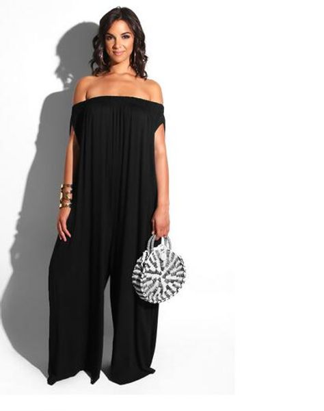 2019 beach style women jumpsuit formal slash neck sleeveless long loose romper plus size female vestidos dw506, Black;white
2019 beach style women jumpsuit formal slash neck sleeveless long loose romper plus size female vestidos dw506, Black;white