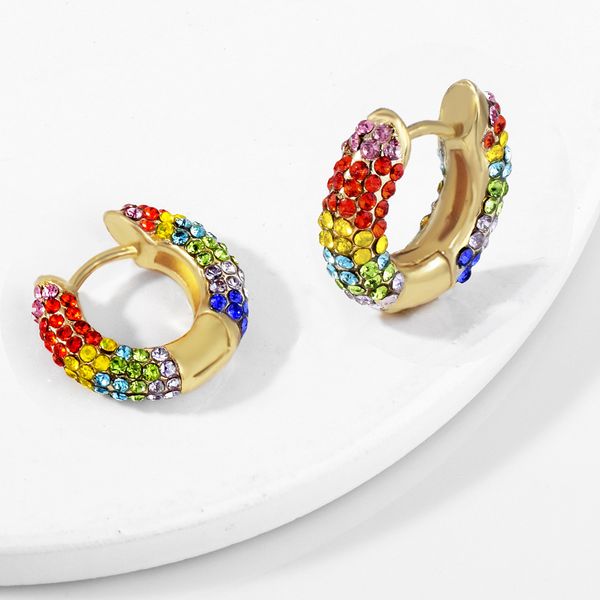 new colorful shiny crystal zircon round earring for women girls bohemia small circle metal stud earring ear cuff jewelry brincos, Golden;silver
new colorful shiny crystal zircon round earring for women girls bohemia small circle metal stud earring ear cuff jewelry brincos, Golden;silver