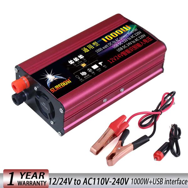 usb charge 1000w wadc 12v -24v to ac 220v portable car power inverter charger converter adapter ac 220 modified sine wave
usb charge 1000w wadc 12v -24v to ac 220v portable car power inverter charger converter adapter ac 220 modified sine wave