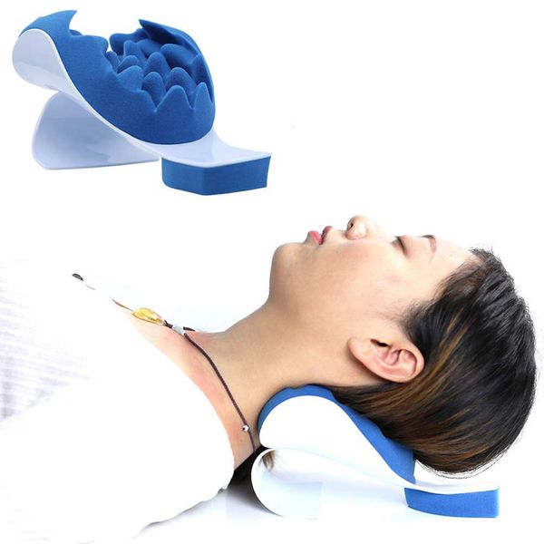 

neck support relaxer shoulder chiropractic pillow traction stretcher device cervical spine therapeutic and helps spine alignment 105pcs