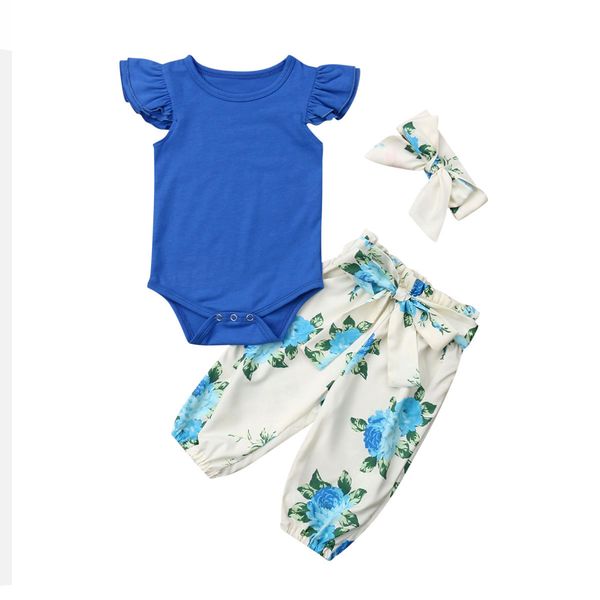 3pcs newborn baby kids girls outfit set summer romper floral pants headband blue
3pcs newborn baby kids girls outfit set summer romper floral pants headband blue