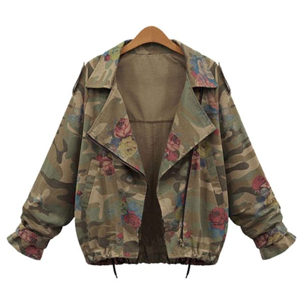 весна женщины цветочной printed куртка army green отворот шея женское пальто щитового повседневное женское outerwears с карманами, Black;brown
весна женщины цветочной printed куртка army green отворот шея женское пальто щитового повседневное женское outerwears с карманами, Black;brown