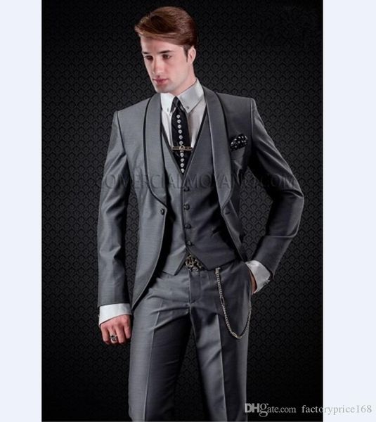 fashionable one button groomsmen shawl lapel groom tuxedos men suits wedding/prom/dinner man blazer(jacket+pants+tie+vest) 510, Black;gray
fashionable one button groomsmen shawl lapel groom tuxedos men suits wedding/prom/dinner man blazer(jacket+pants+tie+vest) 510, Black;gray