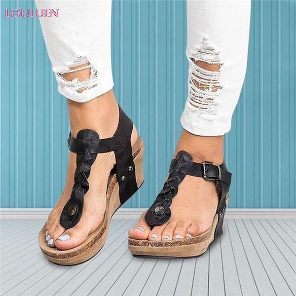 louluen 2020 women sandals fashion casual flip flops buckle strap wedges sandals platforms shoes roman plus size 42 #1225, Black
louluen 2020 women sandals fashion casual flip flops buckle strap wedges sandals platforms shoes roman plus size 42 #1225, Black