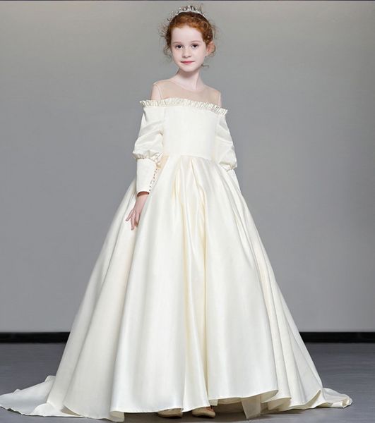 wedding dress for flower girl cream satin fluffy tulle long sleeve floor length party show dress kid clothes gy001, Red;yellow
wedding dress for flower girl cream satin fluffy tulle long sleeve floor length party show dress kid clothes gy001, Red;yellow