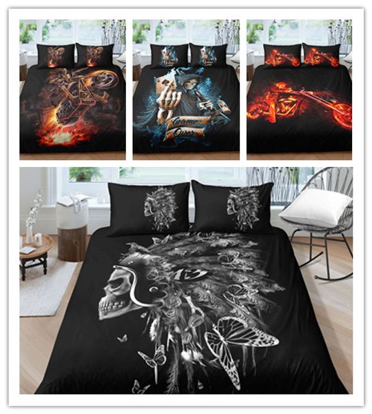 3d motorcycle and flowers pringting skull bedding sets twin full size duvet cover sets with pillowcase 2/3 piece suits
3d motorcycle and flowers pringting skull bedding sets twin full size duvet cover sets with pillowcase 2/3 piece suits