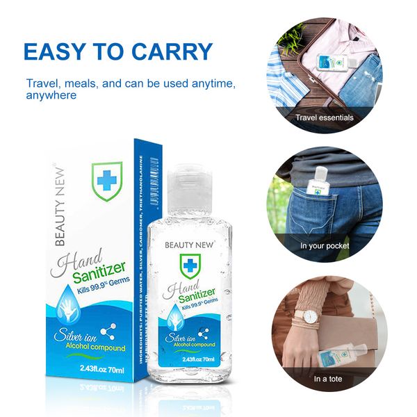 100 pcs hand sanitizer gel 70ml travel portable hand sanitizer gel anti-bacteria liquid disposable waterless antibacterial hand gel no clean
100 pcs hand sanitizer gel 70ml travel portable hand sanitizer gel anti-bacteria liquid disposable waterless antibacterial hand gel no clean