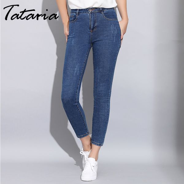 tataria spring skinny denim jeans woman high waist slim ankle length destroy jeans for women denim pencil pants female, Blue
tataria spring skinny denim jeans woman high waist slim ankle length destroy jeans for women denim pencil pants female, Blue