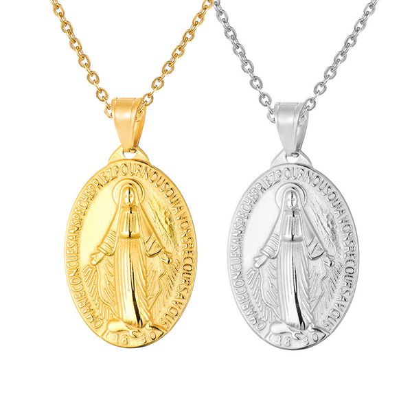 100% stainless steel virgin mary necklace for women gold/silver color metal medalla virgen maria cross necklaces choker
100% stainless steel virgin mary necklace for women gold/silver color metal medalla virgen maria cross necklaces choker