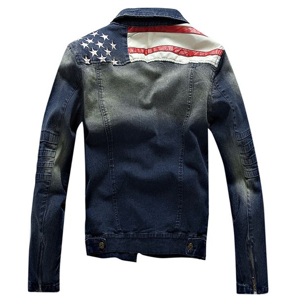 men's denim jackets fashion pocket star & striped slim fit jean jacket male outerwear coats men brand clothing n439, Black;brown
men's denim jackets fashion pocket star & striped slim fit jean jacket male outerwear coats men brand clothing n439, Black;brown