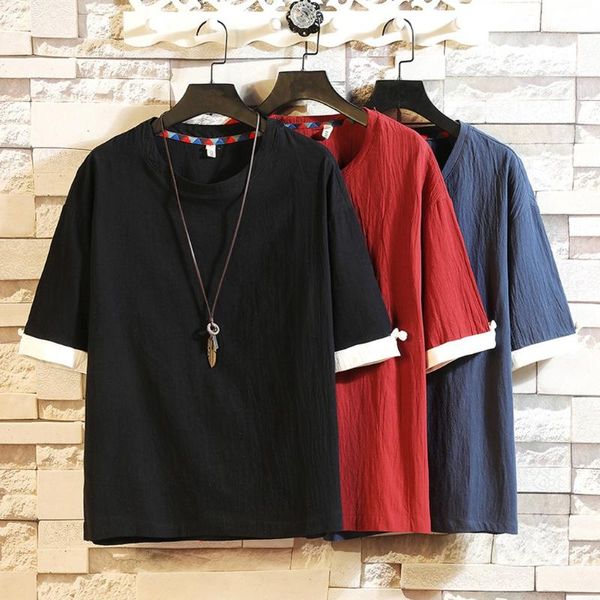 men's t-shirt casual summer tees patchwork o-neck short sleeve tee shirt cotton linen breathable t shirt men male camiseta, White;black
men's t-shirt casual summer tees patchwork o-neck short sleeve tee shirt cotton linen breathable t shirt men male camiseta, White;black
