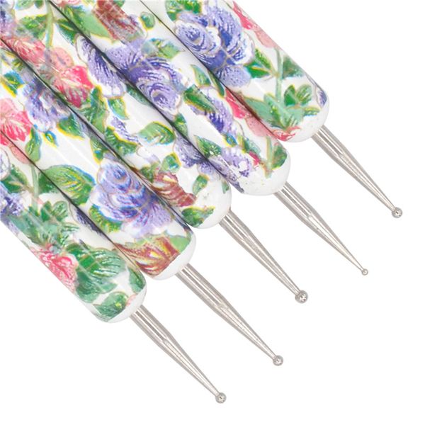 dotting tools ywk 5pcs flower pattern nail dot painting pen set 2 way wood handle art beauty salon brush care, Silver
dotting tools ywk 5pcs flower pattern nail dot painting pen set 2 way wood handle art beauty salon brush care, Silver
