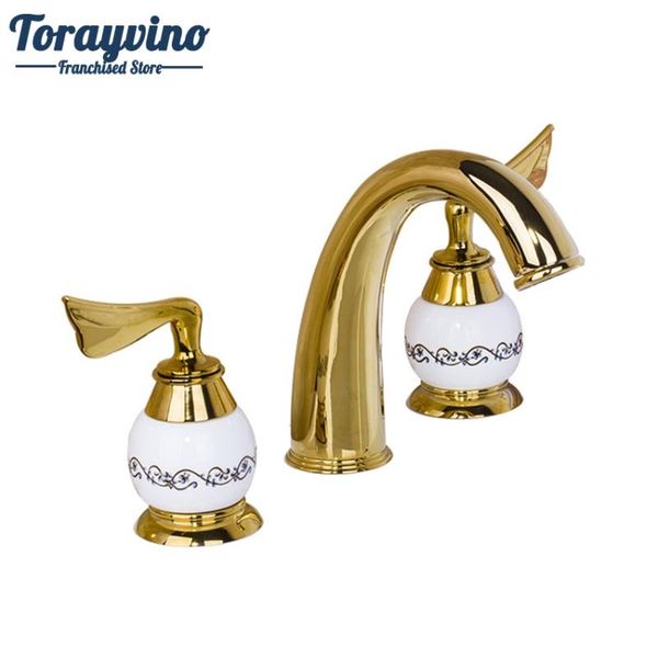 torayvino ванной керамические и золотой кран бассейна двойной ручкой бортике горячая холодная вода смеситель для раковины смеситель 98013
torayvino ванной керамические и золотой кран бассейна двойной ручкой бортике горячая холодная вода смеситель для раковины смеситель 98013