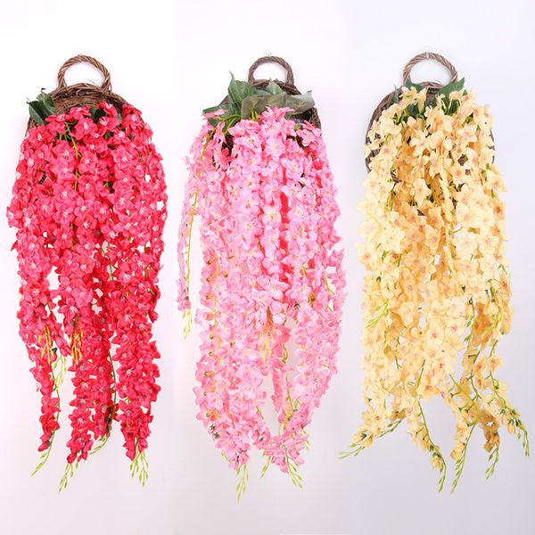 100cm long wedding bedroom decoration wall hanging artificial flower bouquet phalaenopsis hydrangea leaves garden flower branch
100cm long wedding bedroom decoration wall hanging artificial flower bouquet phalaenopsis hydrangea leaves garden flower branch
